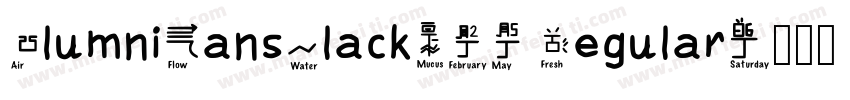 AlumniSansBlackW03 Regular字体转换